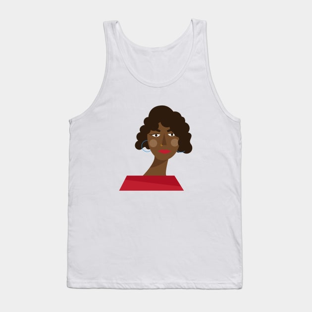 Girl with red dress Tank Top by Valeria Frustaci 